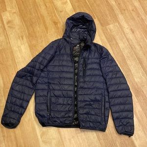 Mens dark blue puffer jacket